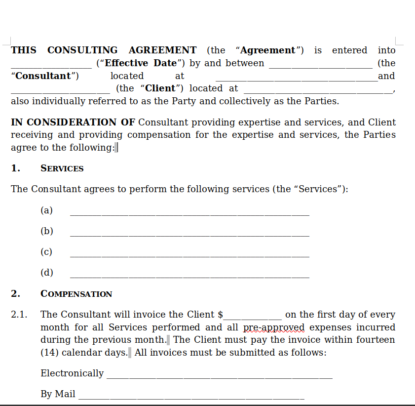 Consulting Agreement